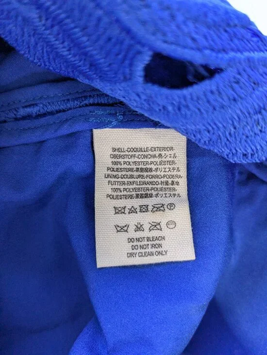 Saylor x Free People Jessa Foil Lace Dress Royal Blue Mini Dress Summer Size XS - Picture 15 of 16